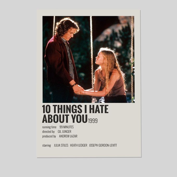 10 Things I Hate About You Posters & Prints on Canvas Wall Art Poster for Room Decor  Size 24''x36''