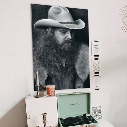 Music Poster- Chris Stapleton Poster - Vintage Style - Size 24x36