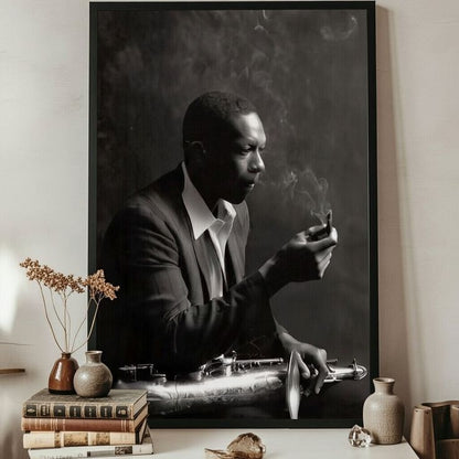 John Coltrane Poster Jazz Canvas Art Painting Wall Art Picture Print Family bedroom Decor Size 24''x36''
