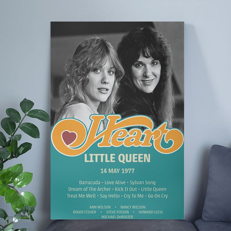 Music Poster- Heart The Band Tour Poster - Vintage Style - Size 24x36