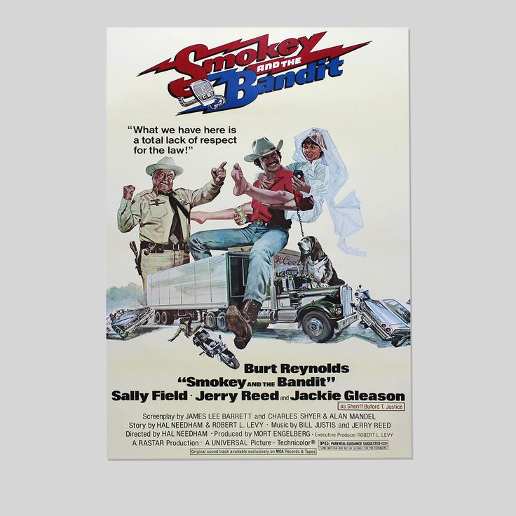 Smokey and The Bandit (1977) Movie Poster Holographic Sequential Numbering for Authenticity Size 24''x36''