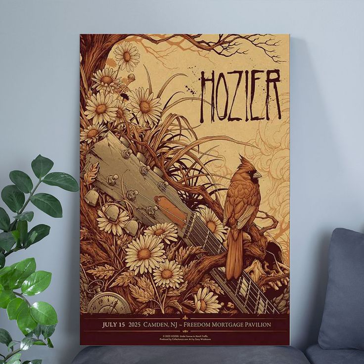 Music Poster- Hoz.ier Concert at Camden, NJ 15 July 2025 Poster - Vintage Style - Size 24x36