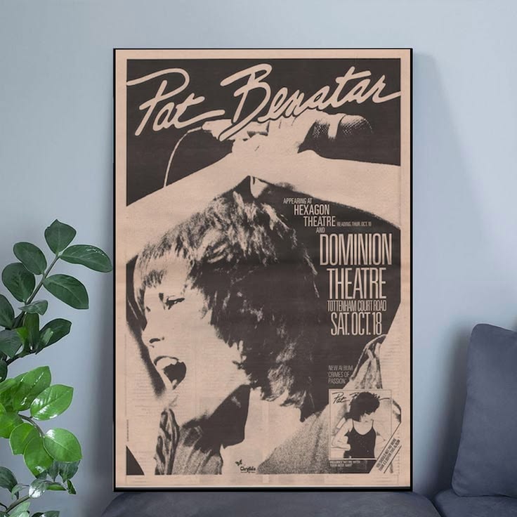 PAT BENATAR Poster - 1980 original NME - Live on Tour - Crimes of Passion Poster Size 24''x36''