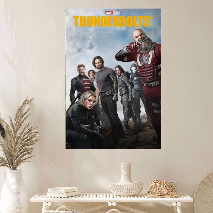 Thunderbolts Movie Poster Florence Pugh Marvel Sebastian Stan i Size 24''x36''