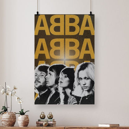 Music Poster- ABBA Band Tour Poster - Vintage Style - Size 24x36