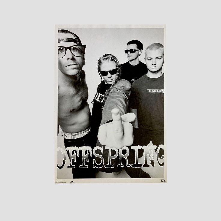 Music Poster The Offspring Vtg 1995 Large Band Poster Retro Style - Size 24''x36''