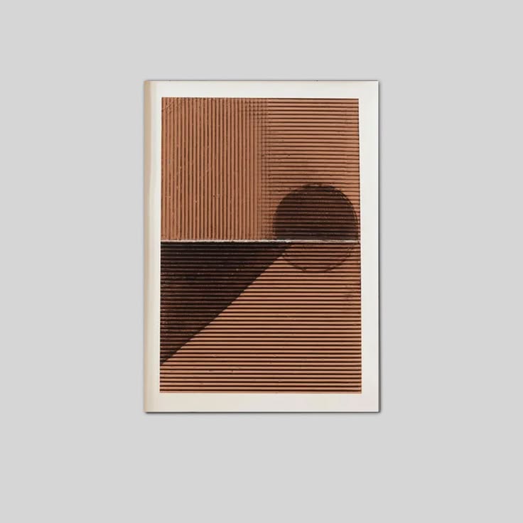 Brown Abstract Poster, Minimalist Geometric Wall Art Poster Full Size 24''x36''