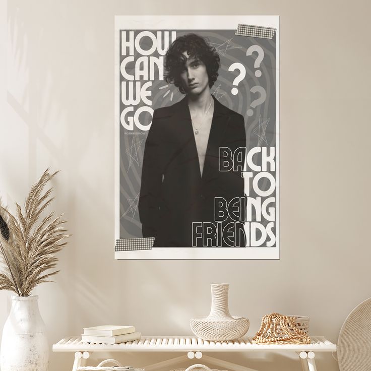 Music Poster - Sombr Back To Friends - Vintage Style - Size 24x36