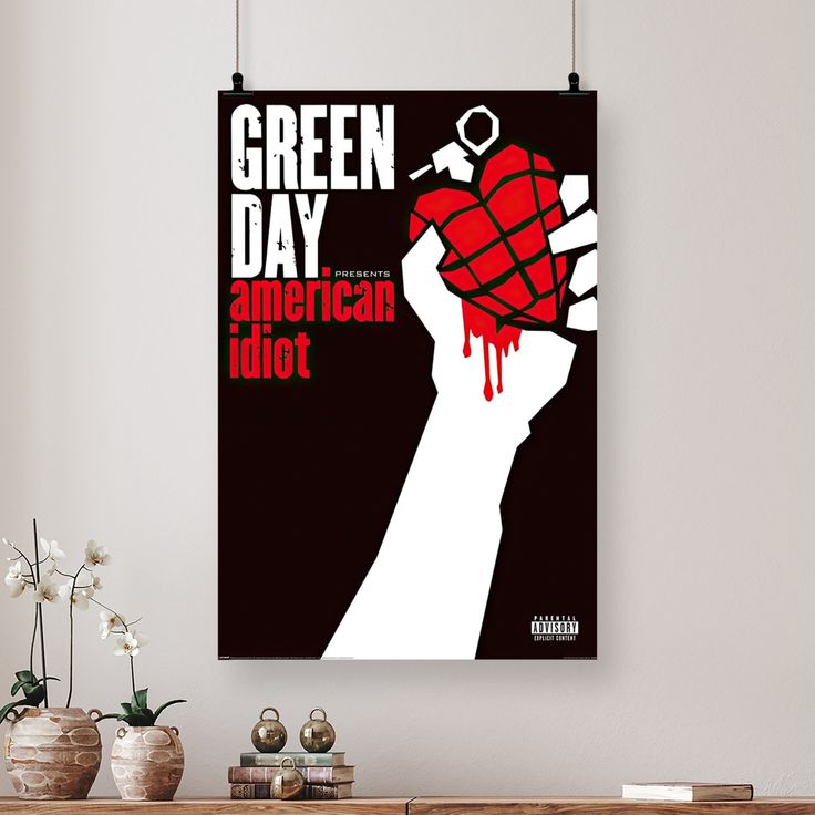 Gr.een Day - Music Poster (American Idiot - Album Cover) Retro Style - Size 24''x36''