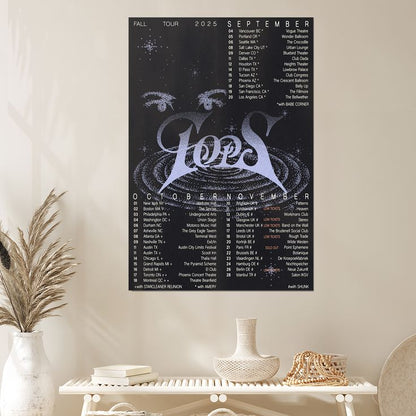 TOPS Band Poster Fall Tour 2025 USA Europe Concert Print Size 24''x36''