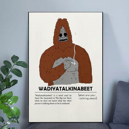 Lucky Shop Sassy the Sasquatch Wadiyatalkinbeet TV Series Poster Full Size 24''x36''