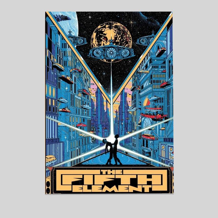 The Fifth Element Movie Poster Bruce Willis Print Alternate Version Wall Size 24''x36''