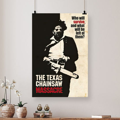 The Texas Chainsaw Massacre - Movie Poster (Leatherface - Who Will Survive...) Size 24''x36''