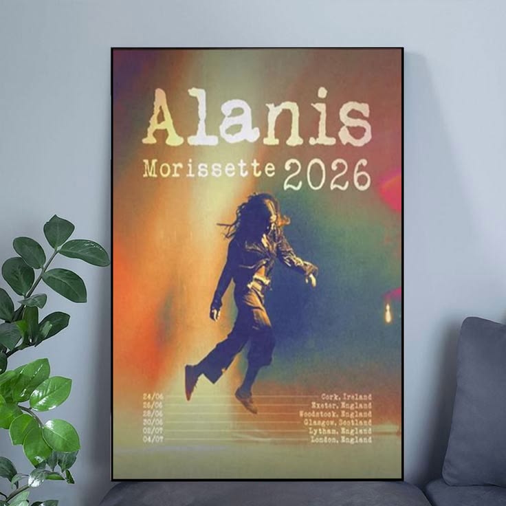 Alanis Morissette Tour 2026 Poster Size 24''x36''