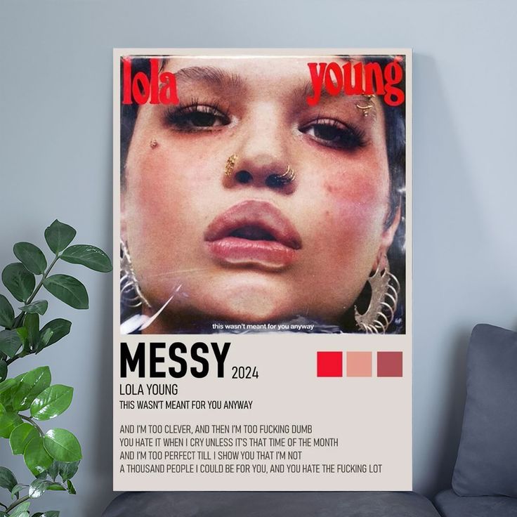 Music Poster- Lola Young - Messy 2024 Poster- Vintage Style - Size 24x36