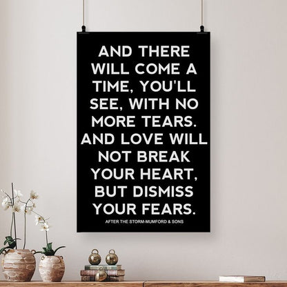 Mumford & Sons - There Will Come a Time - Music Wall Art Décor, This Ready to Frame Song Lyric Poster Print Size 24''x36''