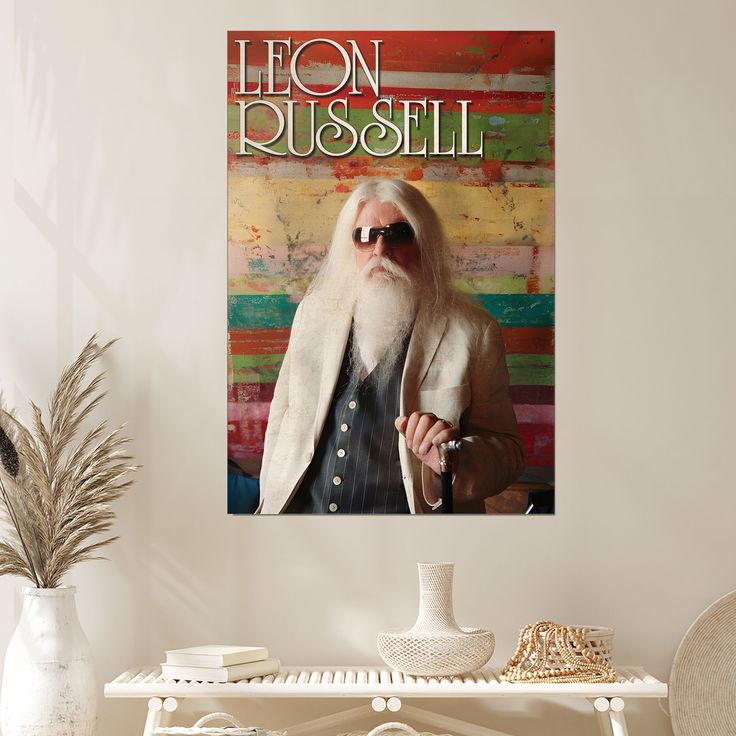 Music Poster- Leon Russell Poster - Vintage Style - Size 24x36