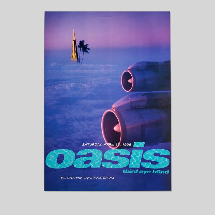 Oasis Concert Poster San Francisco 1996 Size 24''x36''