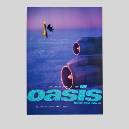 Oasis Concert Poster San Francisco 1996 Size 24''x36''