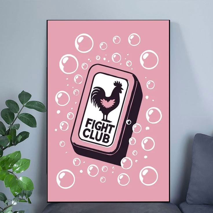 Fight Club Poster: Minimalist Cult Movie Art Full Size 24''x36''