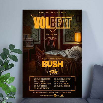 Volbeat Greatest Of All Tour 2025 Poster Size 24''x36''