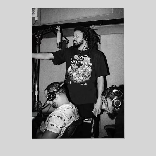 J Cole Poster Celebrities Vintage Poster Canvas Poster Wall Decor Wall Art Size 24''x36''