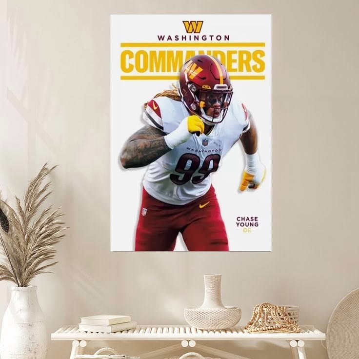 CHASE YOUNG - WASHINGTON COMMANDERS Poster Size 24''x36''