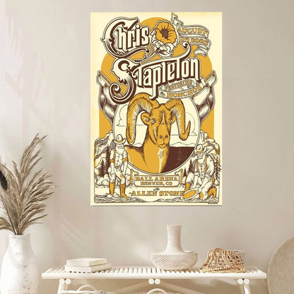 Chris Stapleton Concert Poster Ball Arena Denver Co Featuring Allen Stone Size 24''x36''