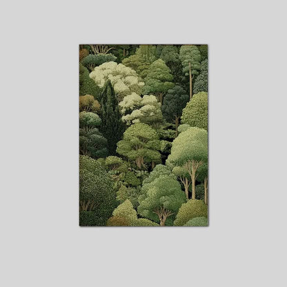 Lush Green Woodland Trees Wall Art Poster Full Size 24''x36''