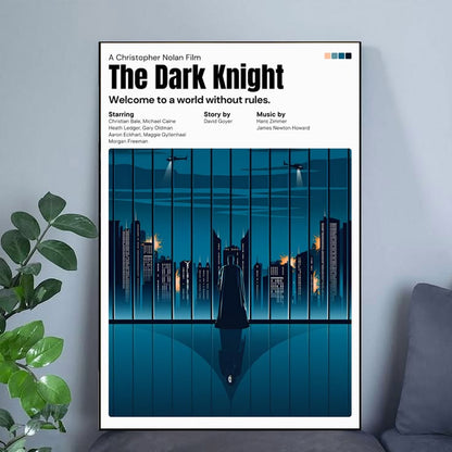 The Dark Knight Poster, Action Cinematic Wall Art