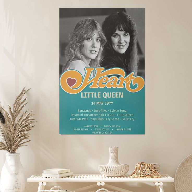 Music Poster- Heart The Band Tour Poster - Vintage Style - Size 24x36