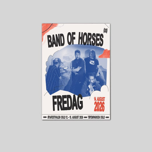Band Of Horses Fredag 2026 Poster Size 24''x36''