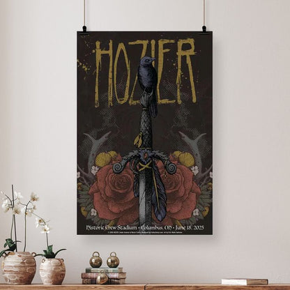 Music Poster- Hoz.ier Concert at Columbus 2025 Poster - Vintage Style - Size 24x36