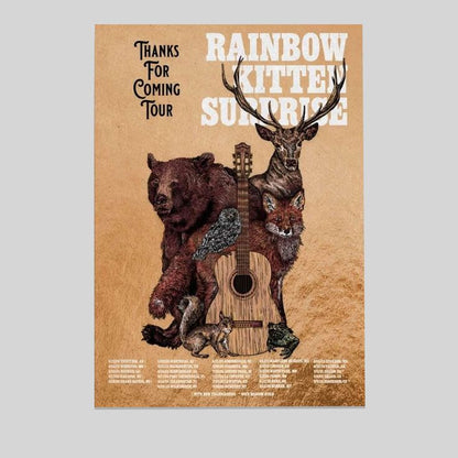 Rainbow Kitten Surprise Thanks For Coming 2025 Tour Poster Size 24''x36''