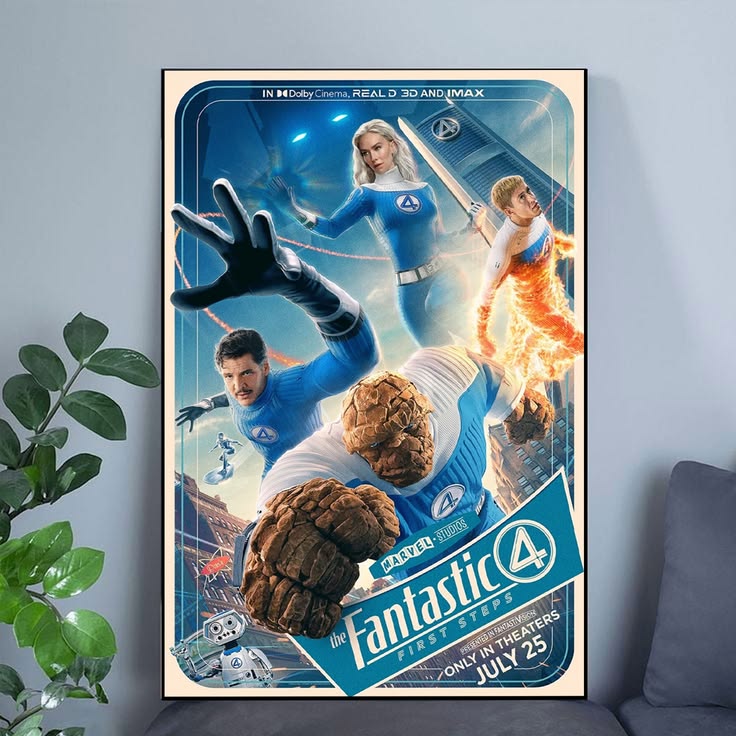 The Fantastic Four First Steps Movie Poster Size 24''x36''
