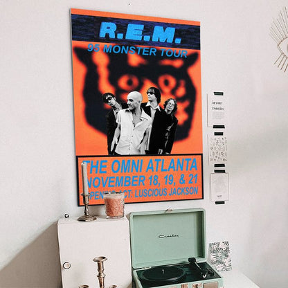 GENERIC R.E.M. REPLICA MONSTER TOUR 1995 CONCERT POSTER Size 24''x36''