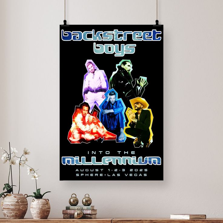 BACKSTREET BOYS INTO THE MILLENNIUM SPHERE LAS VEGAS OFFICIAL LITHOGRAPH POSTER Size 24''x36''