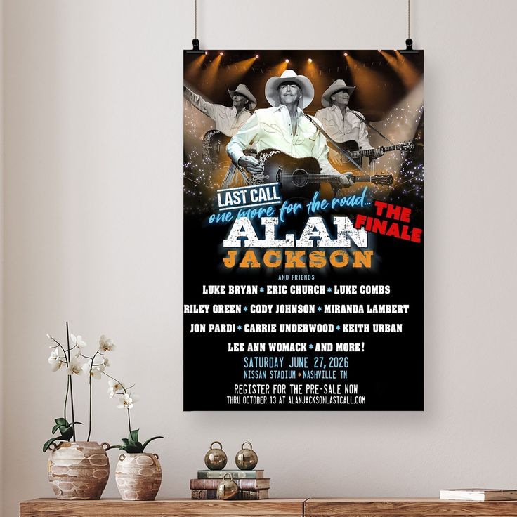 Alan Jackson 2026 – Last Call One More for the Road Poster Size 24''x36'