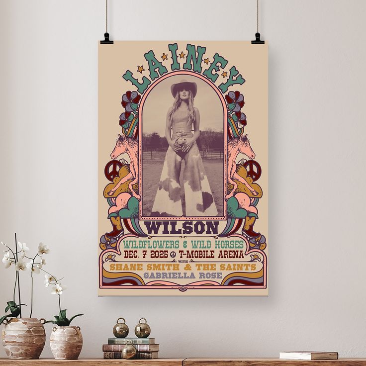 Tour 2025 Lainey Wilson Las Vegas Poster Size 24''x36''