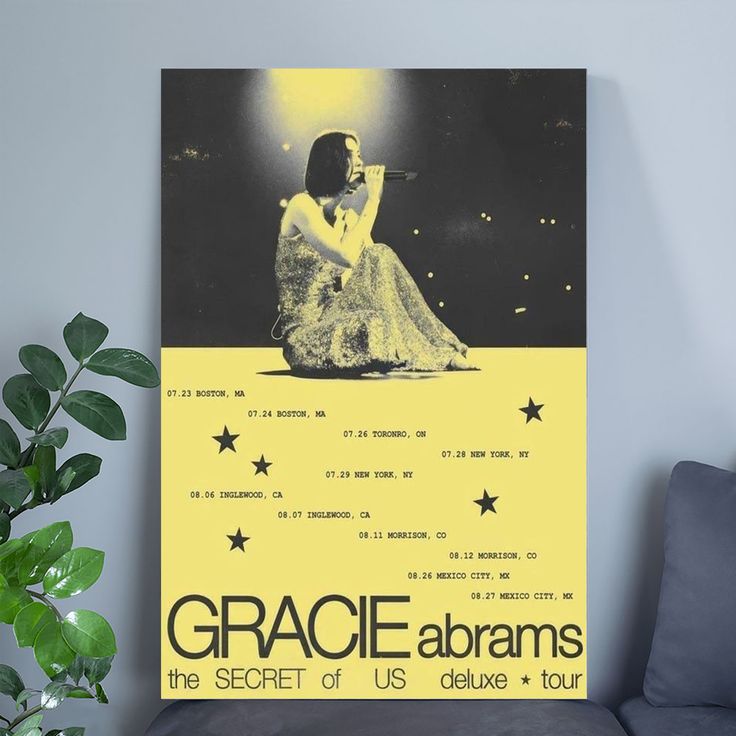 Gracie Abrams 2025 The Secret Of Us Deluxe Tour Poster Size 24''x36''