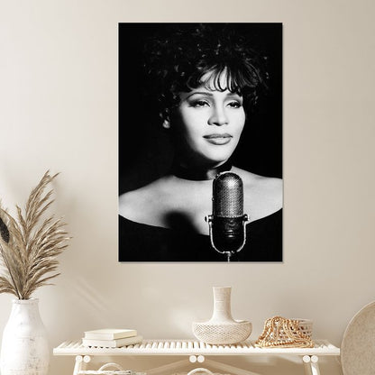 Music Poster - Whitney Houston- Retro Style - Size 24x36