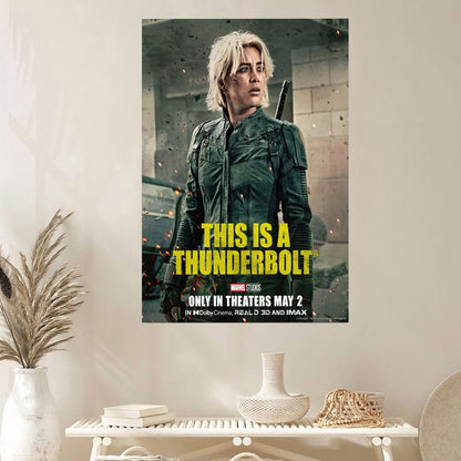 Thunderbolts Movie Poster Florence Pugh Marvel Sebastian Stan b Poster Size 24''x36''