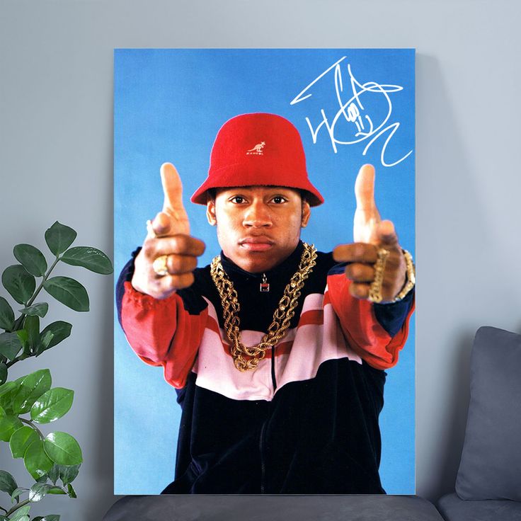 Music Poster - LL Cool J Rapper Retro Style - Size 24x36