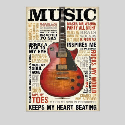 Music Inspires Me Wall Poster Size 24''x36''