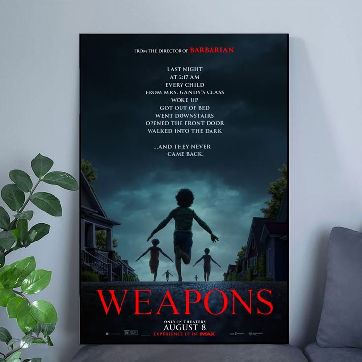 Weapons Movie Poster Julia Garner Josh Brolin Alden Ehrenreich Poster Size 24''x36''