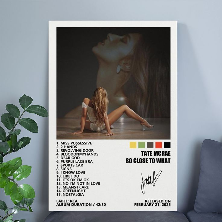 Tate Poster McRae So Close to What Music Album Cover Posters for Room Size 24''x36''