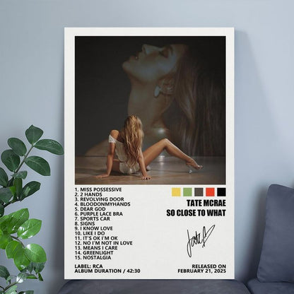 Tate Poster McRae So Close to What Music Album Cover Posters for Room Size 24''x36''