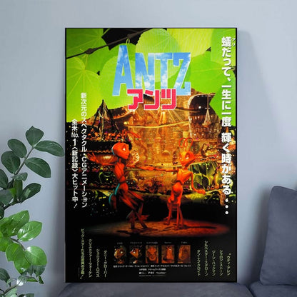 Antz (1998) Woody Allen Sharon Stone Japanese Chirashi Mini Movie Poster B5 Size 24''x36''