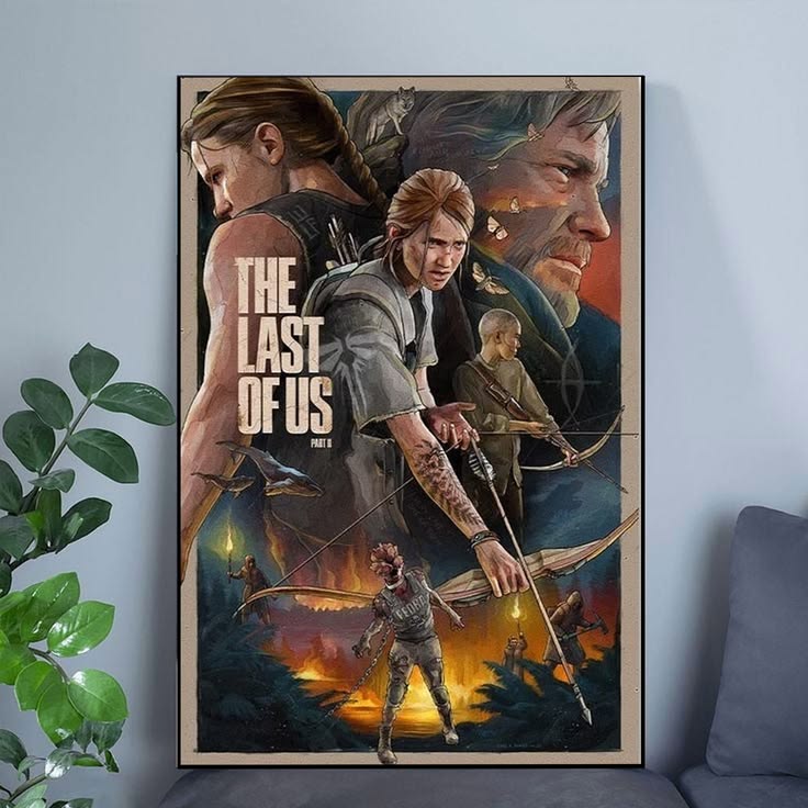 Game Poster, THE LAST OF US Part 2 Home Decor Poster Size 24''x36''