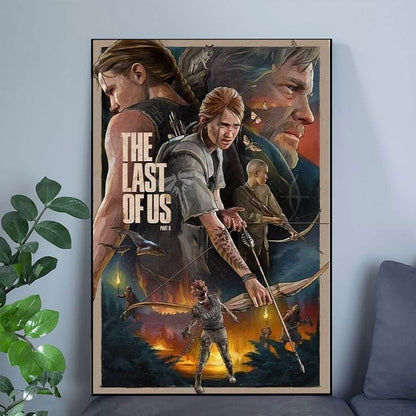 Game Poster, THE LAST OF US Part 2 Home Decor Poster Size 24''x36''